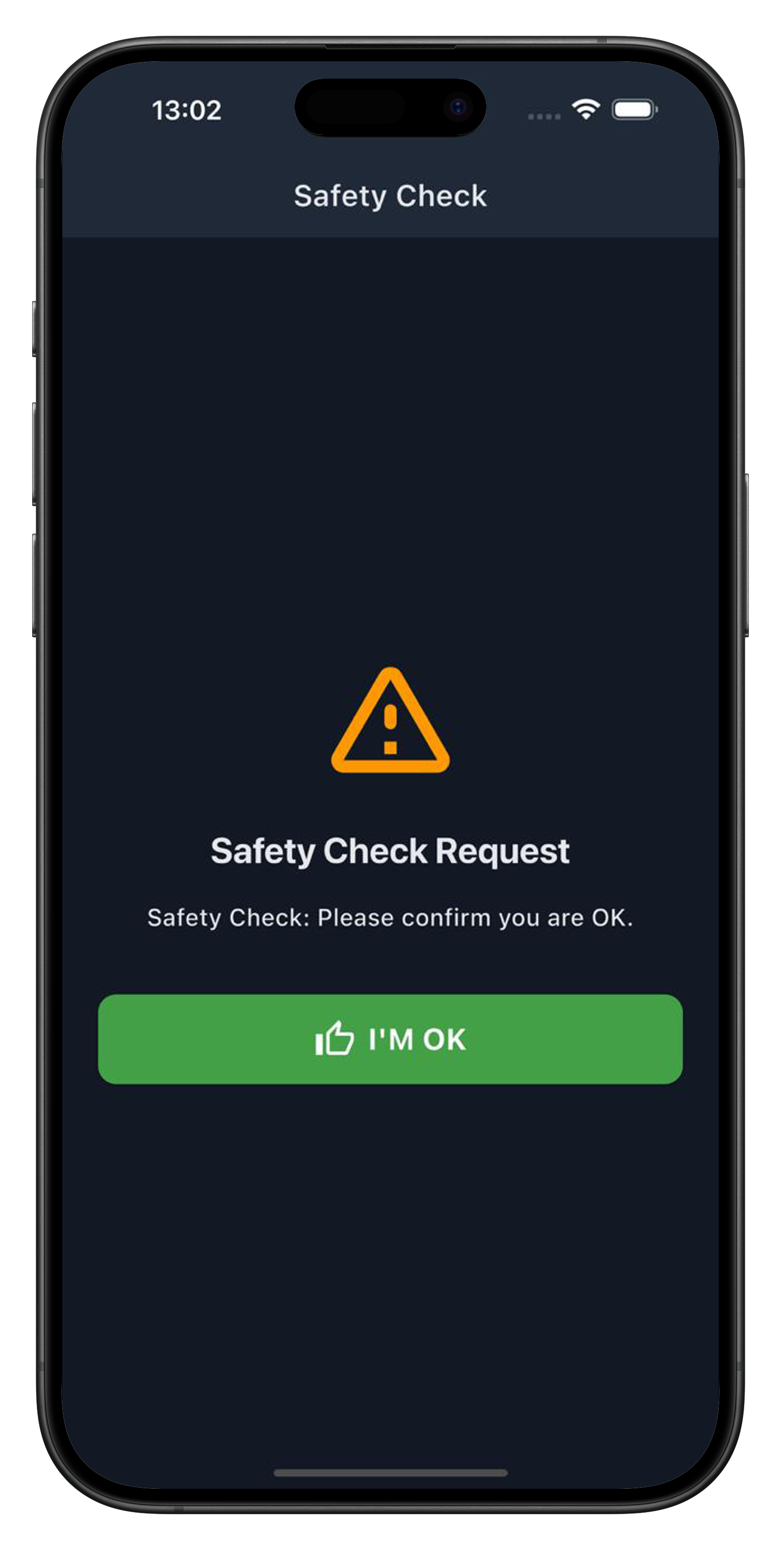 Safety check response (mobile)